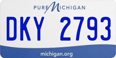MI license plate DKY2793