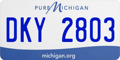 MI license plate DKY2803