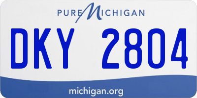 MI license plate DKY2804