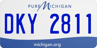MI license plate DKY2811