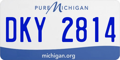 MI license plate DKY2814