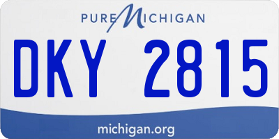 MI license plate DKY2815