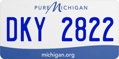 MI license plate DKY2822