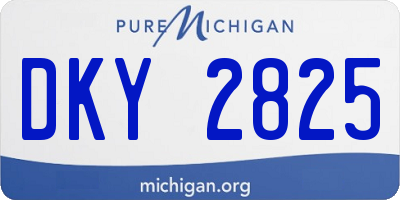 MI license plate DKY2825