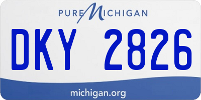 MI license plate DKY2826