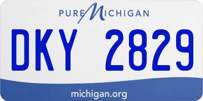 MI license plate DKY2829