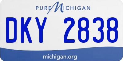 MI license plate DKY2838