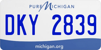 MI license plate DKY2839