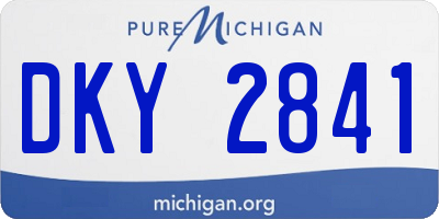 MI license plate DKY2841