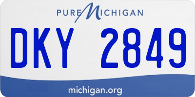 MI license plate DKY2849