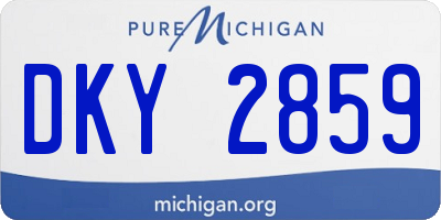 MI license plate DKY2859