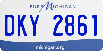 MI license plate DKY2861