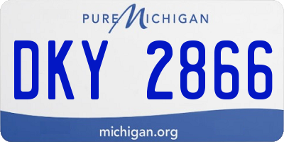 MI license plate DKY2866