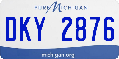 MI license plate DKY2876