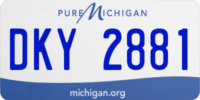 MI license plate DKY2881