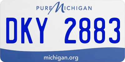 MI license plate DKY2883