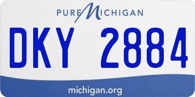 MI license plate DKY2884
