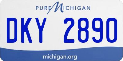MI license plate DKY2890