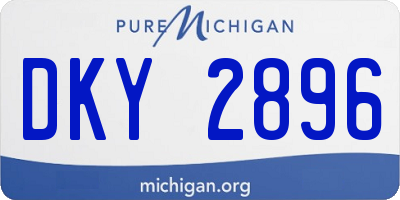 MI license plate DKY2896
