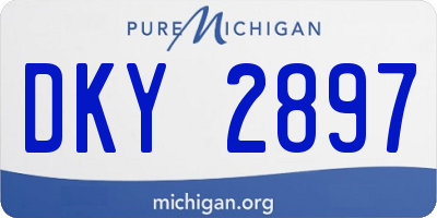 MI license plate DKY2897