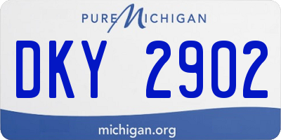 MI license plate DKY2902