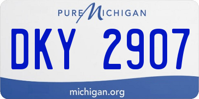 MI license plate DKY2907