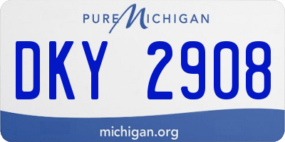 MI license plate DKY2908