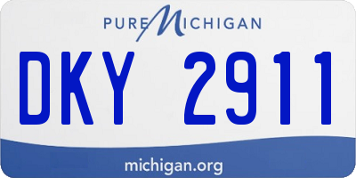 MI license plate DKY2911