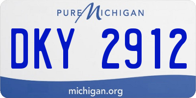 MI license plate DKY2912