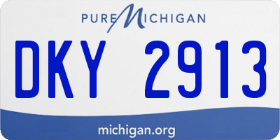 MI license plate DKY2913