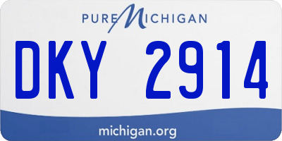 MI license plate DKY2914