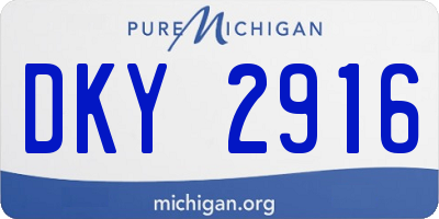 MI license plate DKY2916