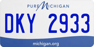 MI license plate DKY2933