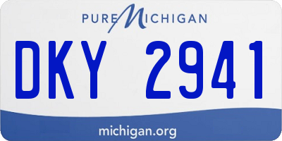 MI license plate DKY2941