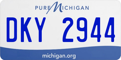 MI license plate DKY2944