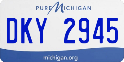 MI license plate DKY2945