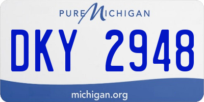 MI license plate DKY2948
