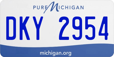 MI license plate DKY2954