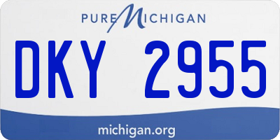 MI license plate DKY2955