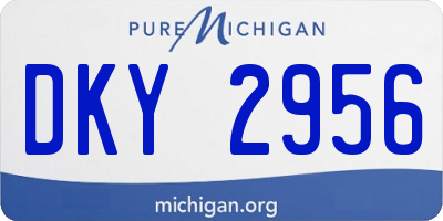 MI license plate DKY2956