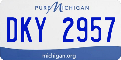 MI license plate DKY2957