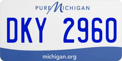 MI license plate DKY2960