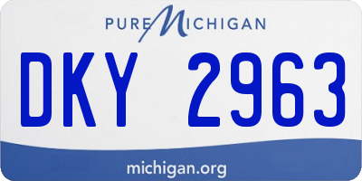 MI license plate DKY2963