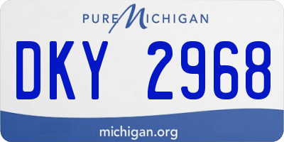 MI license plate DKY2968