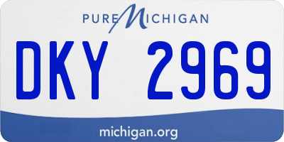 MI license plate DKY2969