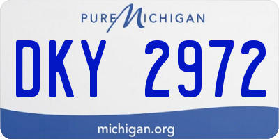 MI license plate DKY2972