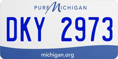 MI license plate DKY2973