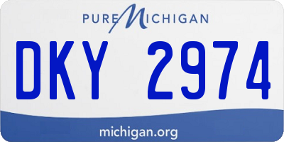 MI license plate DKY2974