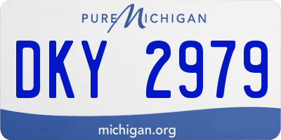 MI license plate DKY2979