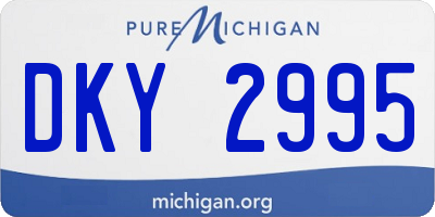 MI license plate DKY2995
